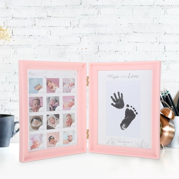 Handprint and Footprint Kit with Picture Frame Keepsake for Boys and Girls, Perfect Kindergarten Memory Ornament