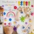 Handprint Wall Decal, of The World Is in This Room Inspirational Wall ...