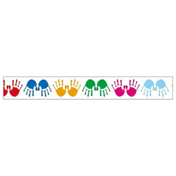 CARSON-DELLOSA Colorful Handprints Borders 1456