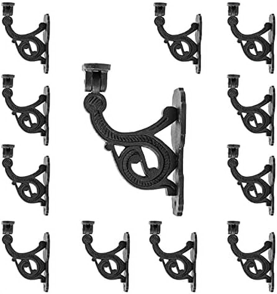 Handrail Bracket 4.5" H X 3.2" Proj. Black Wrought Iron Handrail