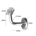 thumbnail image 1 of Handrail Bracket Rail Support Silver Stainless Steel Stair Wall Brackets Durable, 1 of 7