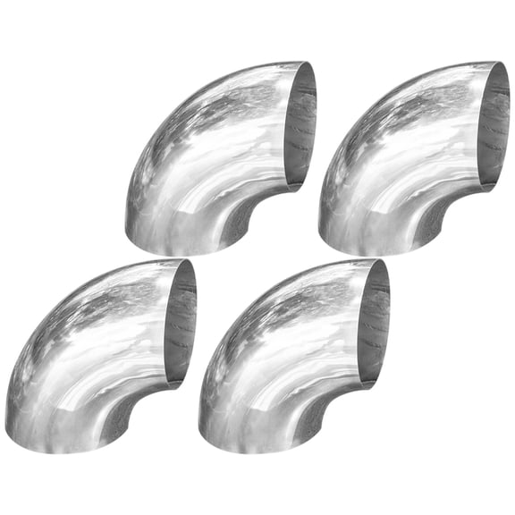 FENGGUIQU 4Pcs Stainless Steel Handrail Elbow for Stair 90 Degree Rust Resistant Metal Fitting