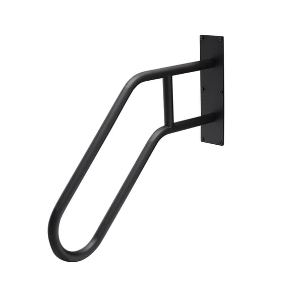 Handrail Outdoor Grab Bar Handrail Bracket Support Stairs Wall Mount Black 26"
