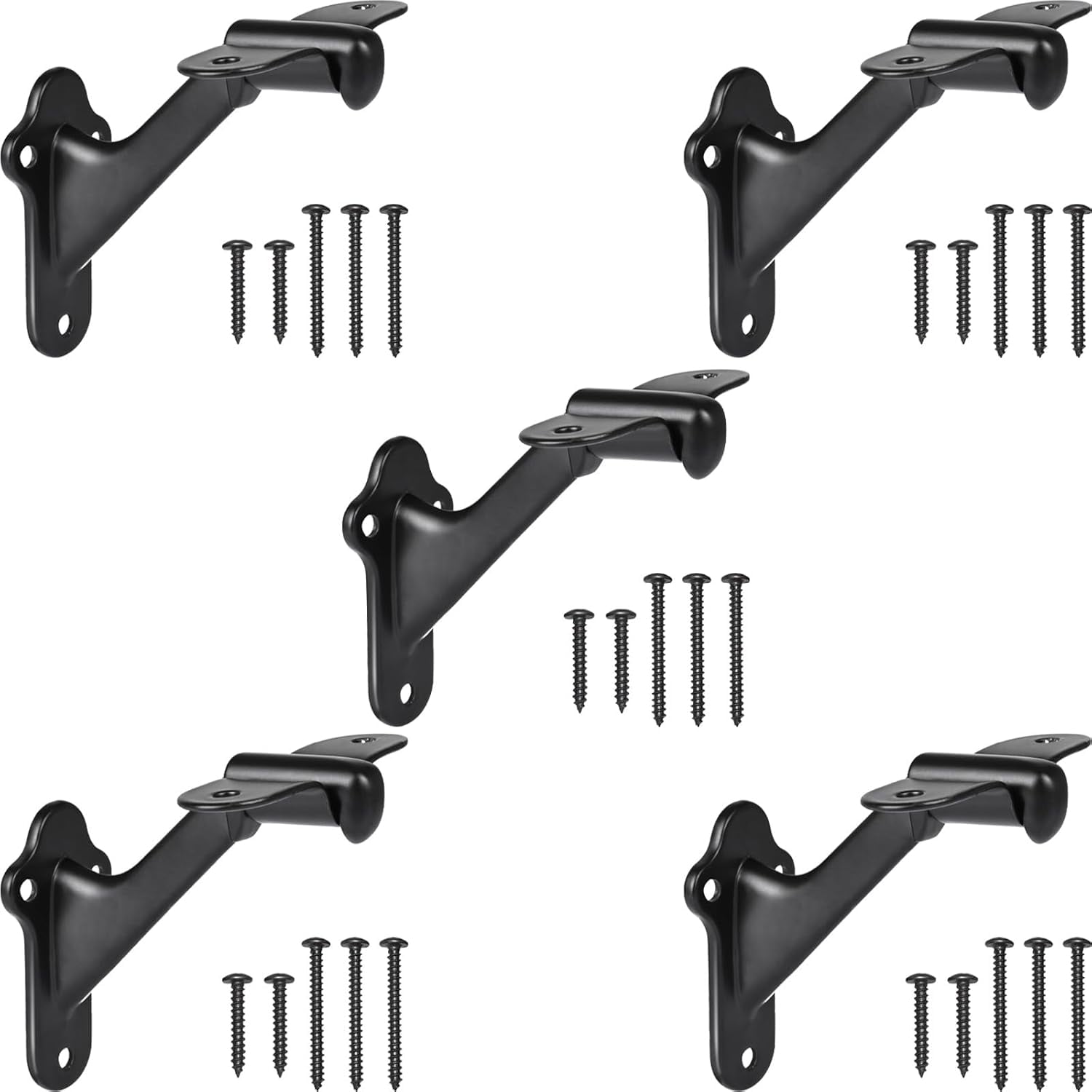Handrail Stair Brackets 5pcs Heavy Duty Hand Rail Bracket with Screws ...