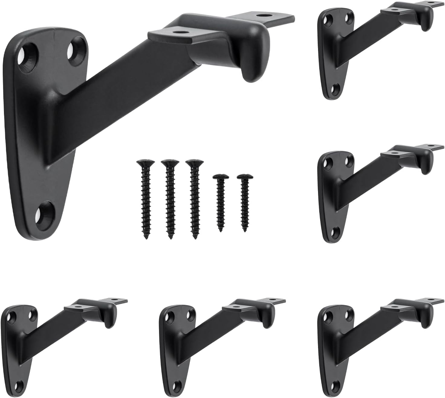 Straicease Thread Bracket Handrail Stair Brackets, 6 Pack Heavy Duty Hand Rail Bracket for ...