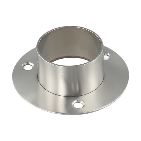 Handrail Wall Mount Round Flange Bracket Made of Stainless Steel Fits 38mm 51mm Tubing for Wardrobe Hanging Display and Curtain Rail Assembly Projects (38mm)