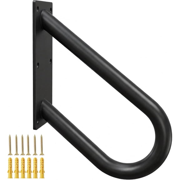 Handrails for Outdoor Step U Shaped Pipe Grab Hand Rails for 1-3 Steps Indoor or Outdoor Stair Wall-Mount Hand Railing for Garage Porch Patio Garden Entrance