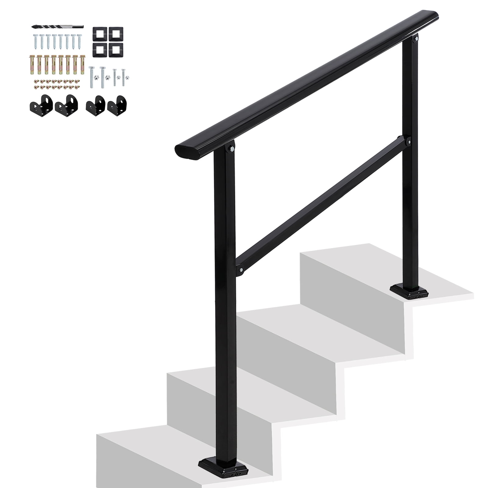 Handrails for Outdoor Steps, 1-5 Step Stair Handrail & Indoor Stair ...