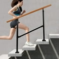 thumbnail image 1 of Handrails for Outdoor Steps, 600Lbs Load Stainless Steel Stair Railing 1 to 3 Steps, Metal Balustrade Hand Railing Angle Adjustable Hand Rails for Outdoor Steps, Complete Kit Log Color, 1 of 7