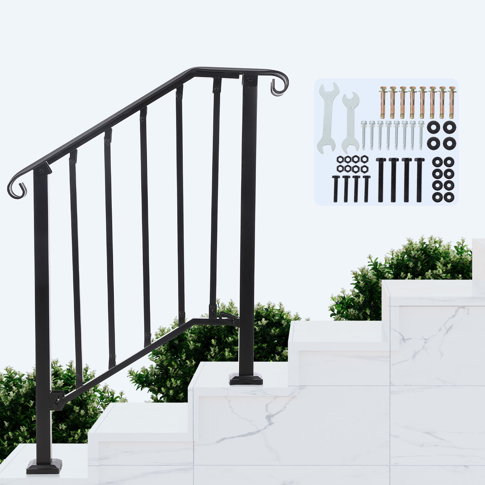 Handrails for Outdoor Steps Adjustable Steps Outdoor Stair Railing