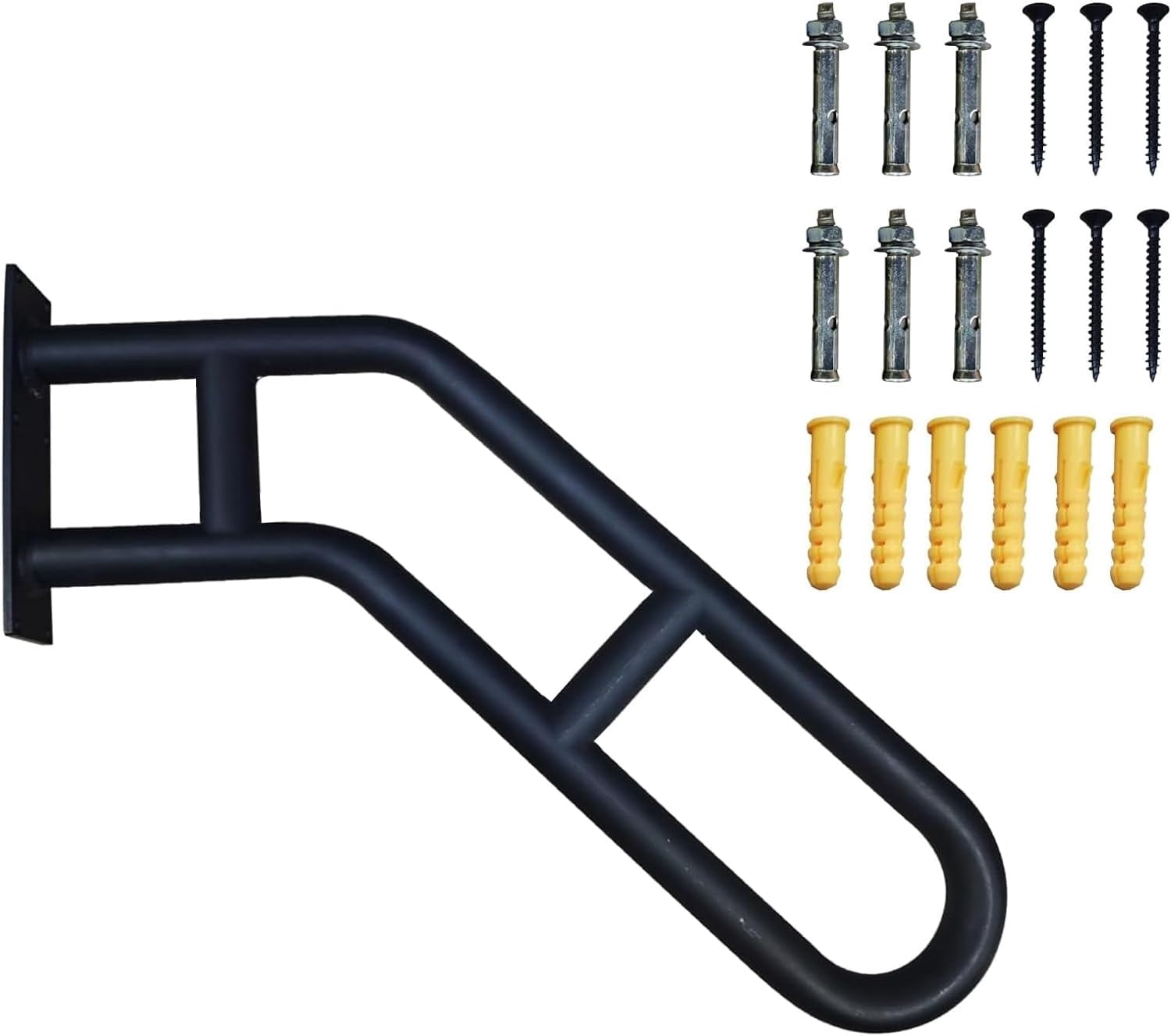 Safety Railing Boots Handrails for Outdoor Steps - Hand Rails Welded onto The Mounting Base ...