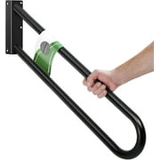 Handrails for Outdoor Steps, Jamb Mount, 32 Inch, U-Shape, Handrail Wall Mounted for 1-3 Step Stairs, Wrought Iron Handrail for Stairs Rail, Porch Step, Indoor, Outdoor, Black, Right Mount