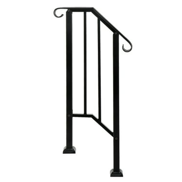 VIVOHOME 2-Pack 3 Step Hand Rails For Outdoor Steps, Galvanized