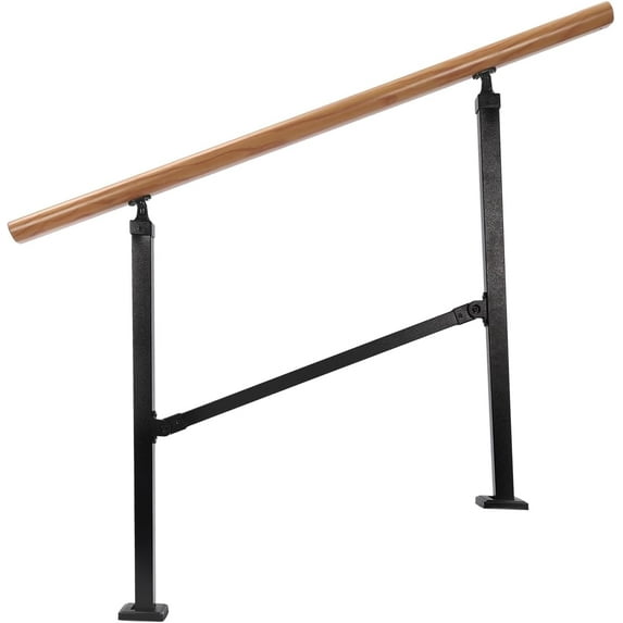 Handrails for Outdoor Steps, Upgrade Stainless Steel Stair Railing 3 Steps, Metal Balustrade Hand Railing Angle Adjustable Hand Rails for Outdoor Steps 600Lbs Load, Complete Kit