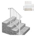 Handrails for Outdoor Steps, Wrought Iron Handrail Fits 2 or 3 Steps