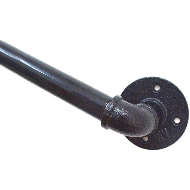 Handrails for Stairs, Industrial Pipe Matte Black Stair Rail Safety