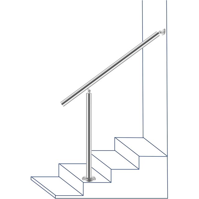 Handrails for Outdoor Steps, 304 Brushed Stainless Steel Handrail Railing Handrail Stair Rail 1