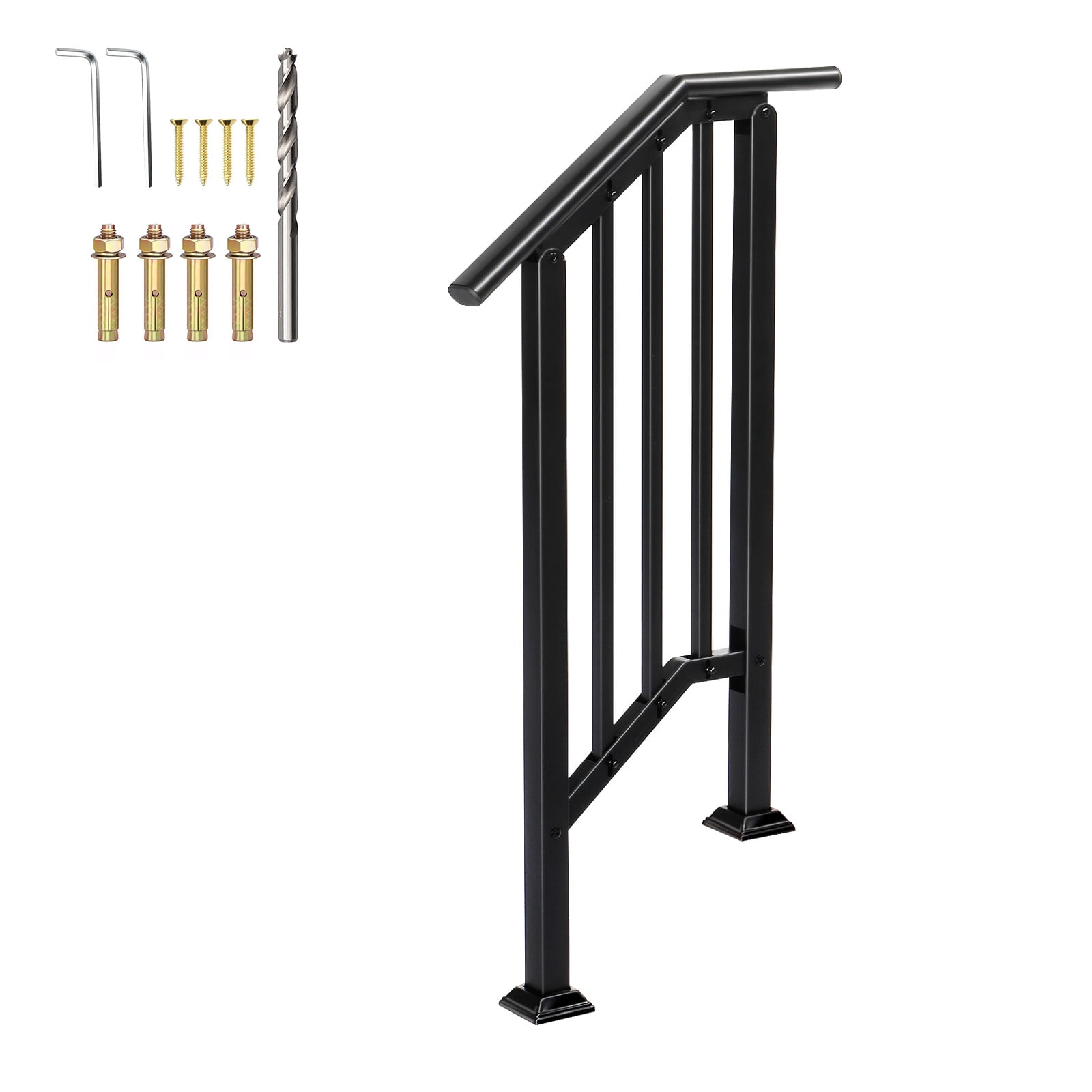 Handrails for Outdoor Steps Fits 1 to 2 Steps