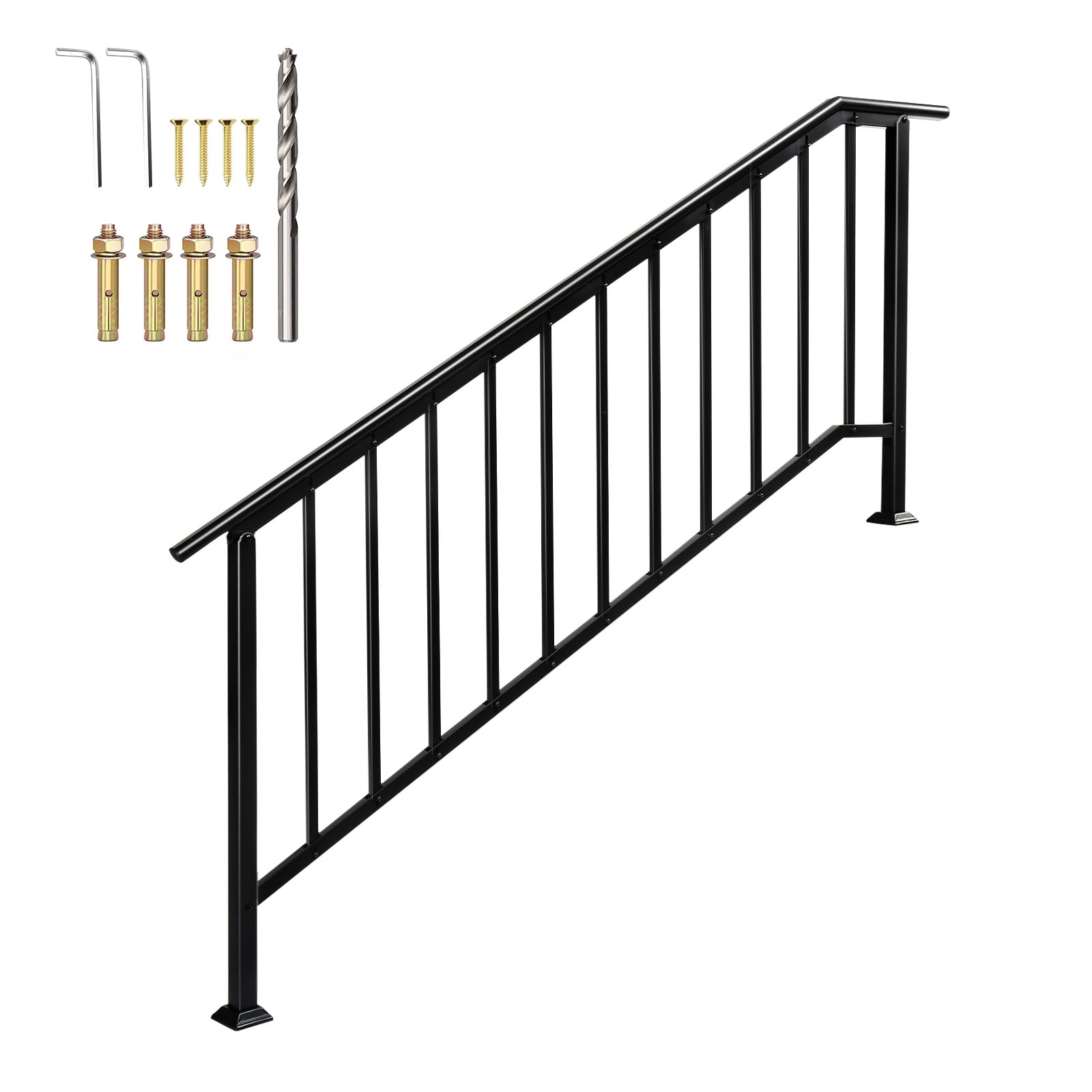 Handrails for Outdoor Steps Fits 5 to 6 Steps