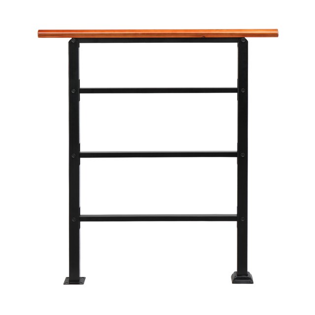 Handrails for Outdoor Steps Matte Black Wrought Iron, Stair Railing for