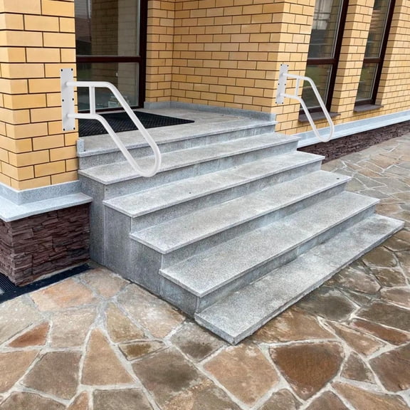 Handrails for Outdoor Steps Stair Railing Indoor, 1 to 4 Steps Stairs Wall Mounted Metal Handrail for The Elderly, Kids, Disabled, Pregnant Women