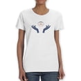 thumbnail image 1 of Hands And Magical Eye Shaped T-Shirt Women -Image by Shutterstock, Female Medium, 1 of 4