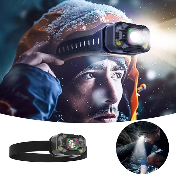 Hands Beam Headlamp For Outdoor Activities With Adjustable Brightness And Secure Head Strap For Hands 66634
