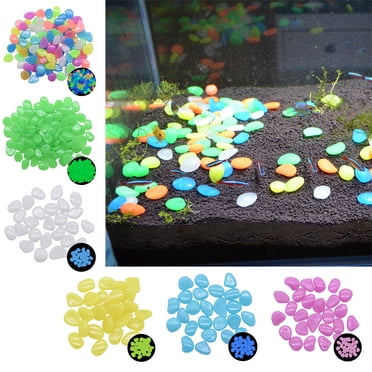 Glow Pebbles , 300 Pcs Glowing Rocks For Outdoor Decor, Garden