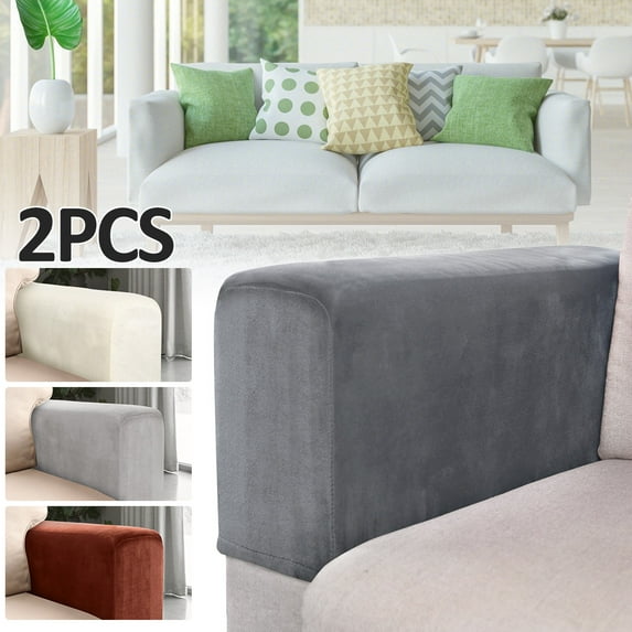 Hands DIY 2pcs Armrest Covers Non-Slip Sofa Armrest Protector Soft Warm Couch Arm Rest Covers Thickened Furniture Protector for Chair Sofa Couches Recliner