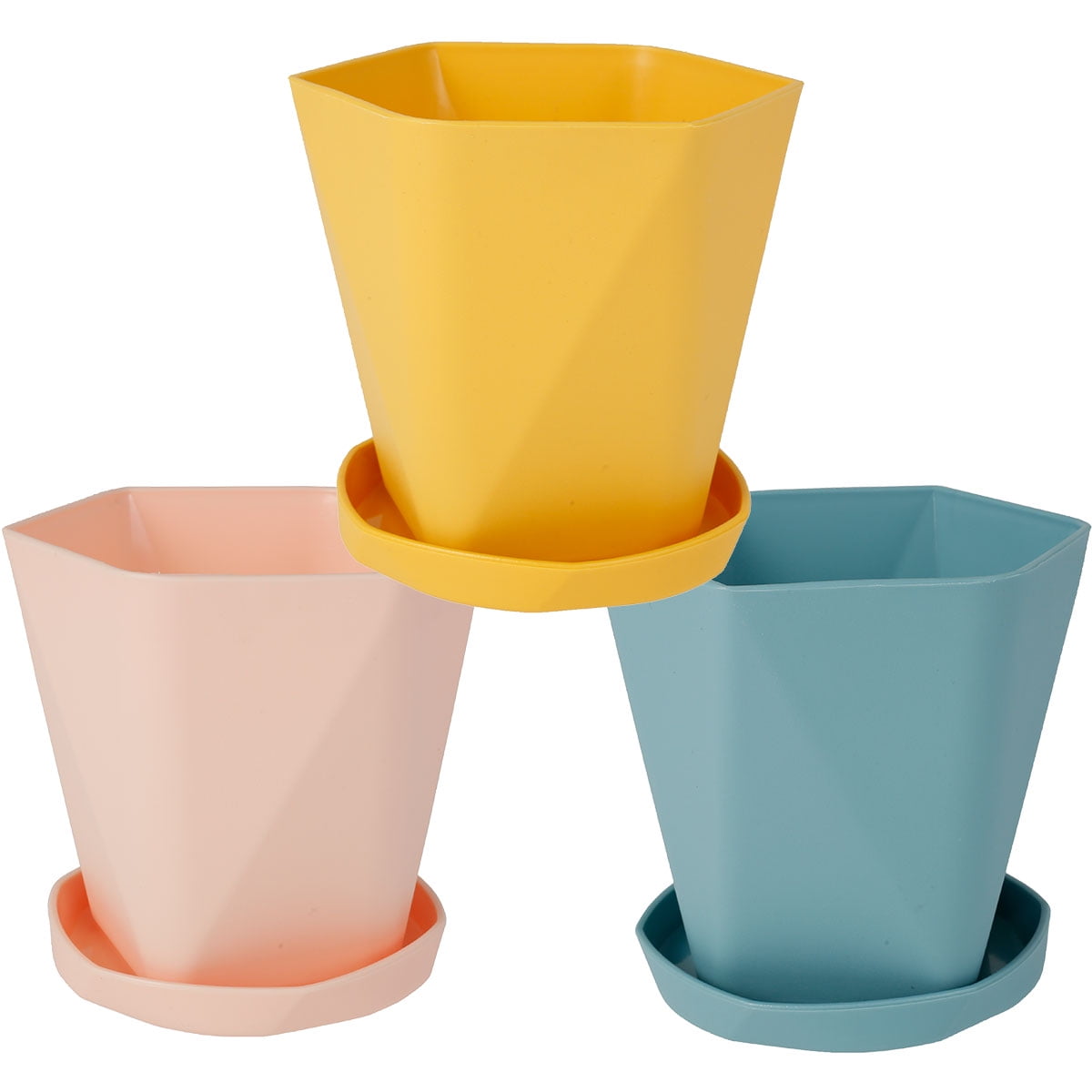 Nordic Inspired Garden Accents Reference: Hands DIY 3 6Pcs Colorful Plastic Flower Pots Nordic Style