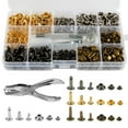 thumbnail image 1 of Hands DIY 360Pcs Leather Double Cap Rivets Tubular Metal Studs Fixing Tool Kit Craft Leathercraft Garment Rivets Studs For Clothing, 1 of 1