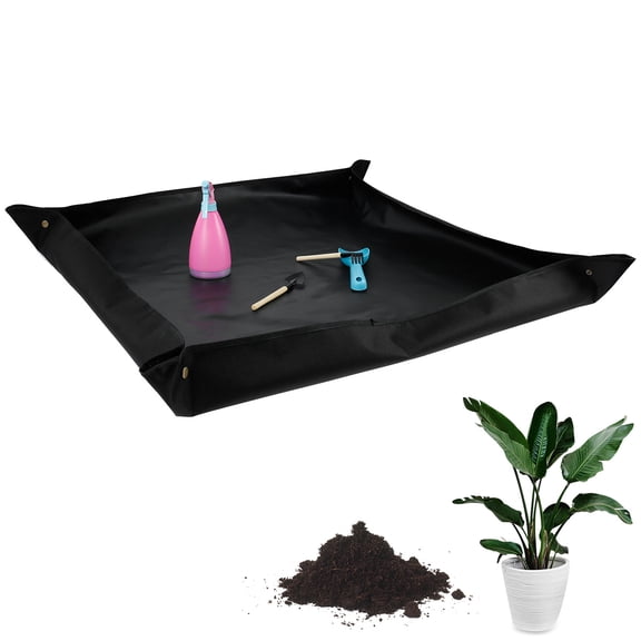 Hands DIY 5Pcs Garden Tools Set Miniature Planting Tool Mini Portable Transplanting Tool Kit with Shovel Rake Spraying Bottle Transplanting Pot Mat