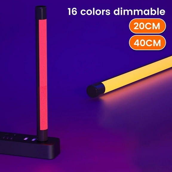Hands DIY 7.9/15.7inch RGB Fill Light Bar w/2 Colors Mode and 3 Lighting Modes RGB Fill Light Bar 2800~6000K 10 Brightness Selfie Atmosphere Lamp Bar for Studio Home