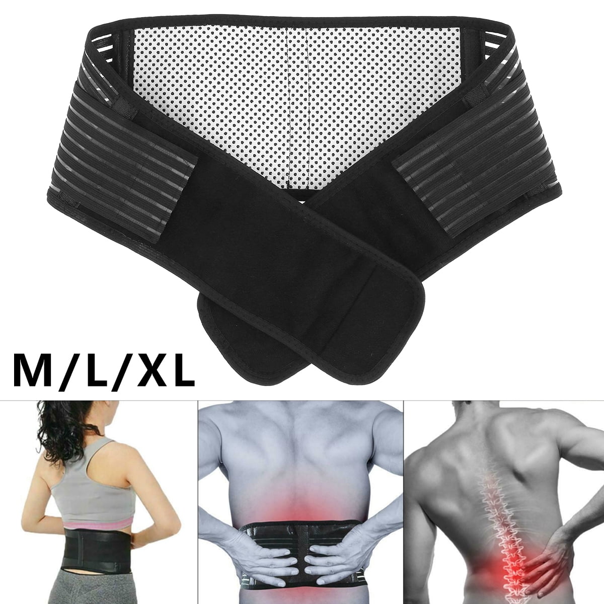 Hands DIY Back Support Belt Breathable Lower Back Brace Pain Relief Adjustable Self Warming Comfort Lumbar Support Back Brace with Magnetic for Women Men Herniated Disc Sciatica Scoliosis Walmart