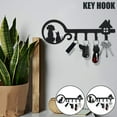 thumbnail image 1 of Hands DIY Wall Key Holder with 4 Hooks for Decoration Wall-mounted Keys Stand Punching Installation Key Hanger Hook Keep Neat Iron Key Holder for Entryway Front Door Garage, 1 of 7