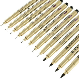 YUANCHENG Precision Micro-Line Pens, Set of 9 Black Micro-Pen Fineliner Ink Pens, Waterproof Archival Ink, Multiliner, Sketching, Anime, Artist