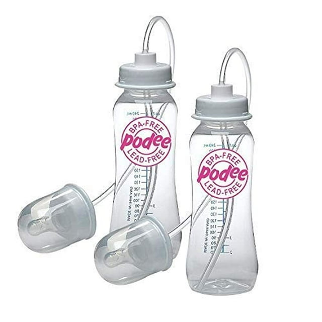 Podee HandsFree Baby Bottle, AntiColic, Prevents Gas Reflux Pink, 9
