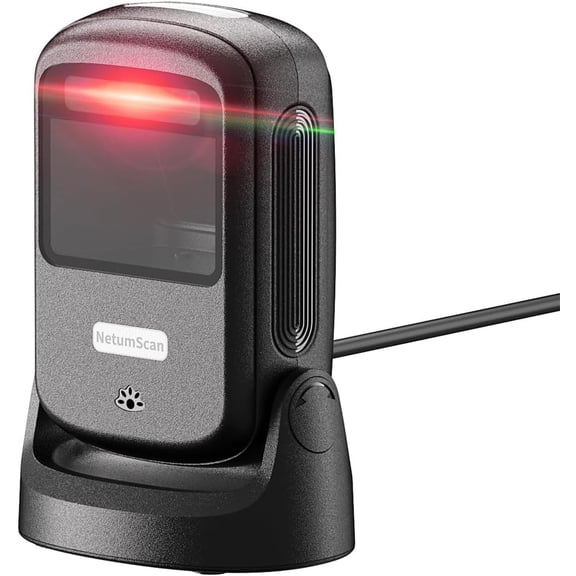 Hands-Free Barcode , 1D 2D QR Desktop USB Wired Barcode Reader with Auto-Sensing, 1M Pixel CMOS for Inventory Management, Retail, POS System, Windows Mac Linux