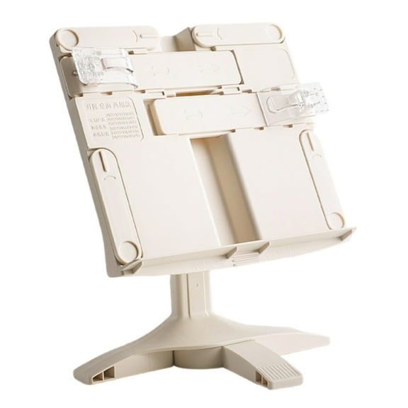 Hands Free Book Stands for Reading, Angles Height Adjustable Book Holder with Paper Clip for Textbook Cookbooks Tablet