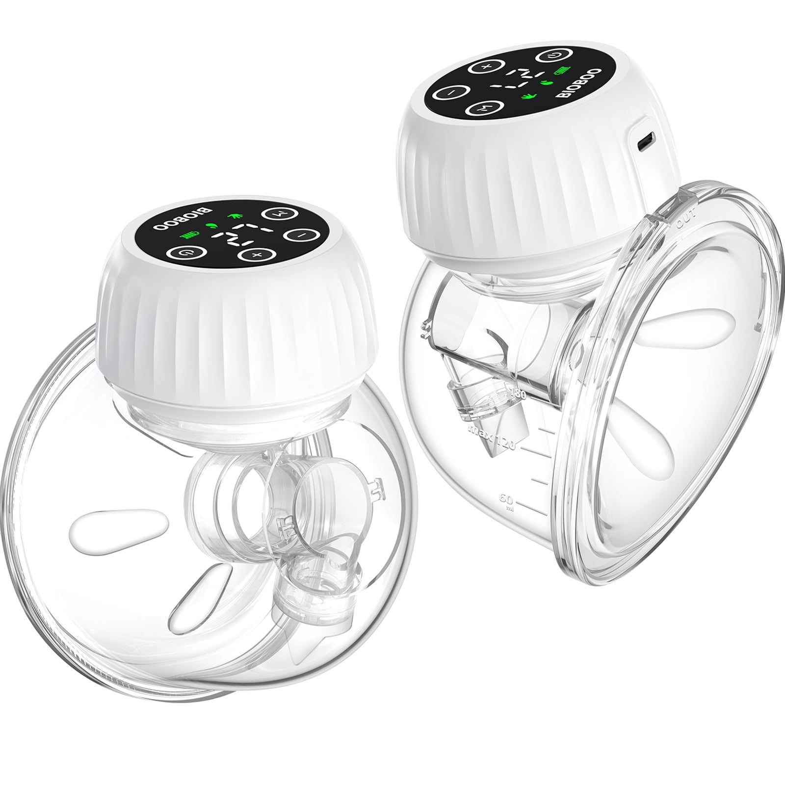 Hands Free Breast Pump, Wearable Breast Pump with Silicone Massage
