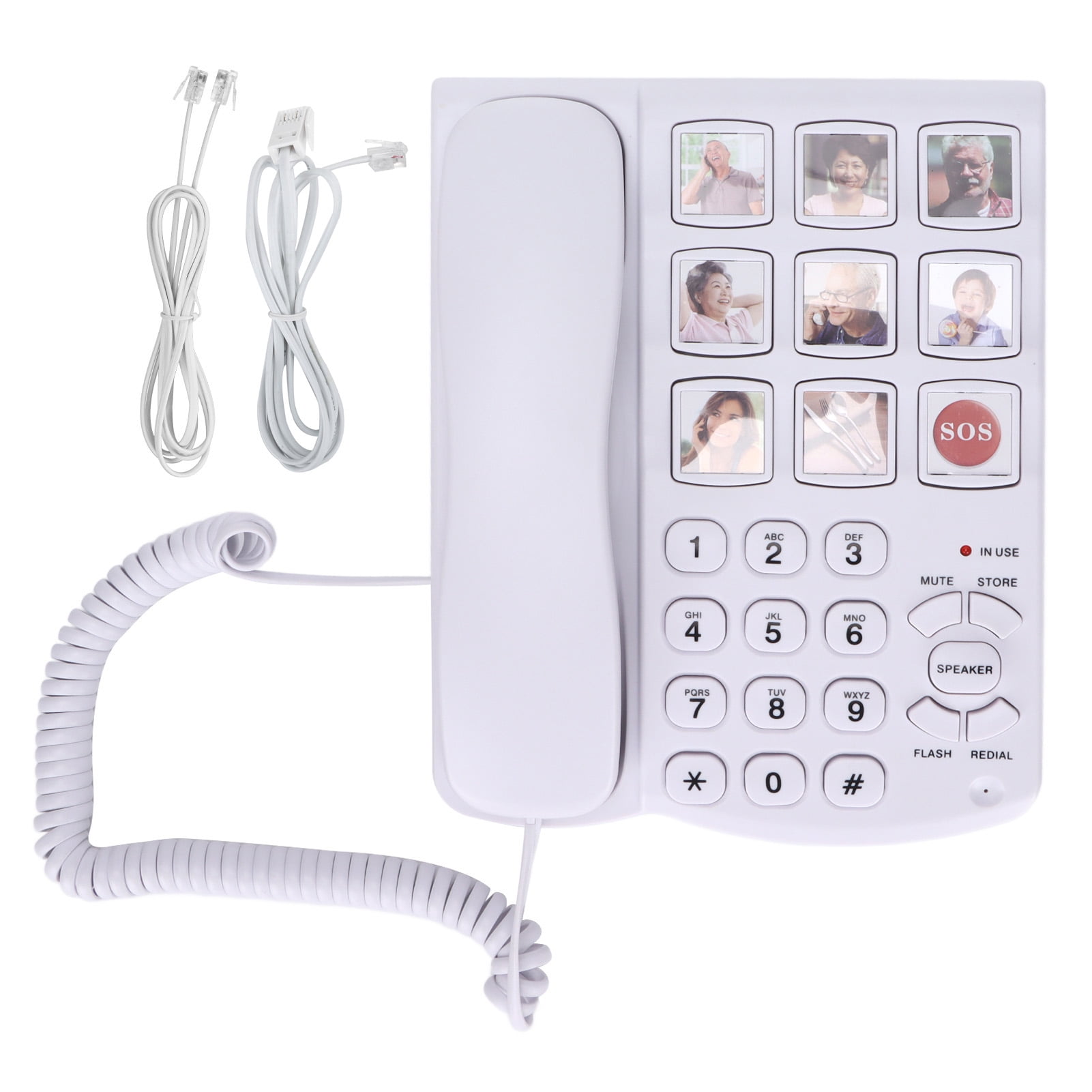  Big Button Phones for Seniors - Large Buttons for Visually  Impaired Phone, 80dB+ Handset Volume for The Hearing Impaired, Elderly  Phone for Seniors, Alzheimer's, Dementia - Landline Phone for Seniors 