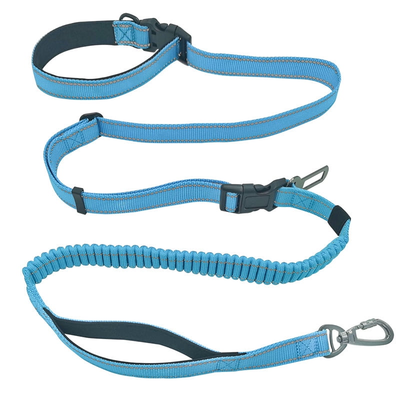 Hands Free Dog Leash 6 In 1 Waist Dog Lead Adjustable 8Ft Bungee Dog Leash With Nylon Double Handle For Walking/Running/Training