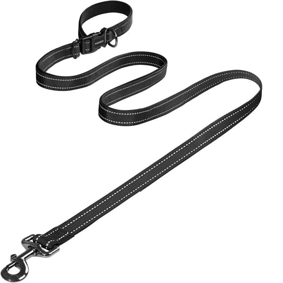 Hands-Free Dog Leash Adjustable Length 3-6 Ft, Waist for Dog Walking, Running for Small &Medium Dogs with Reflective Strips, Ballistic Nylon, Waist Belt, Lightweight Pink