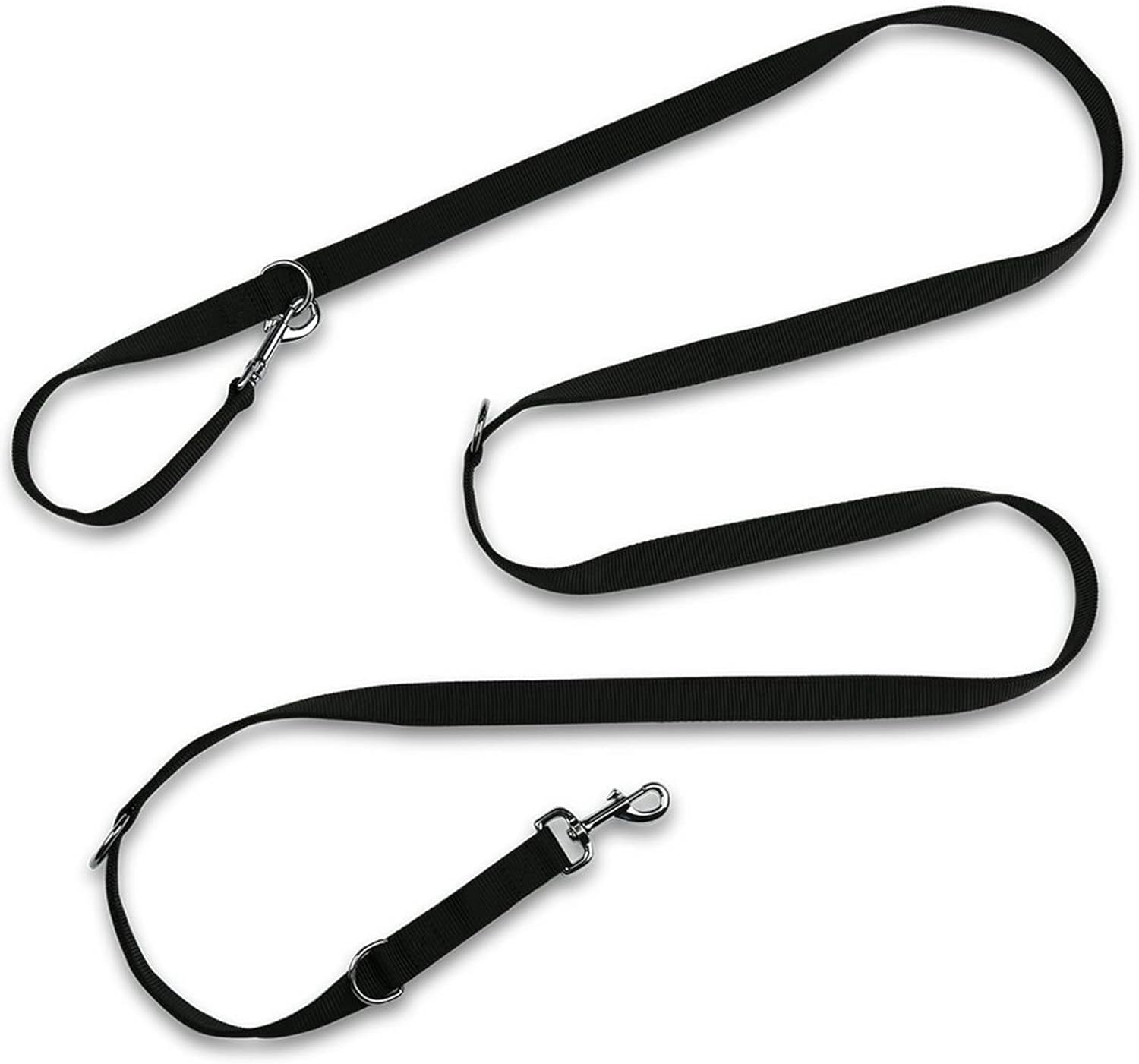 Hands Free Dog Leash,  Multi-Functional Dog Training Leads, 9.8ft Strong and Durable Nylon Double Leash for Medium & Large Dogs