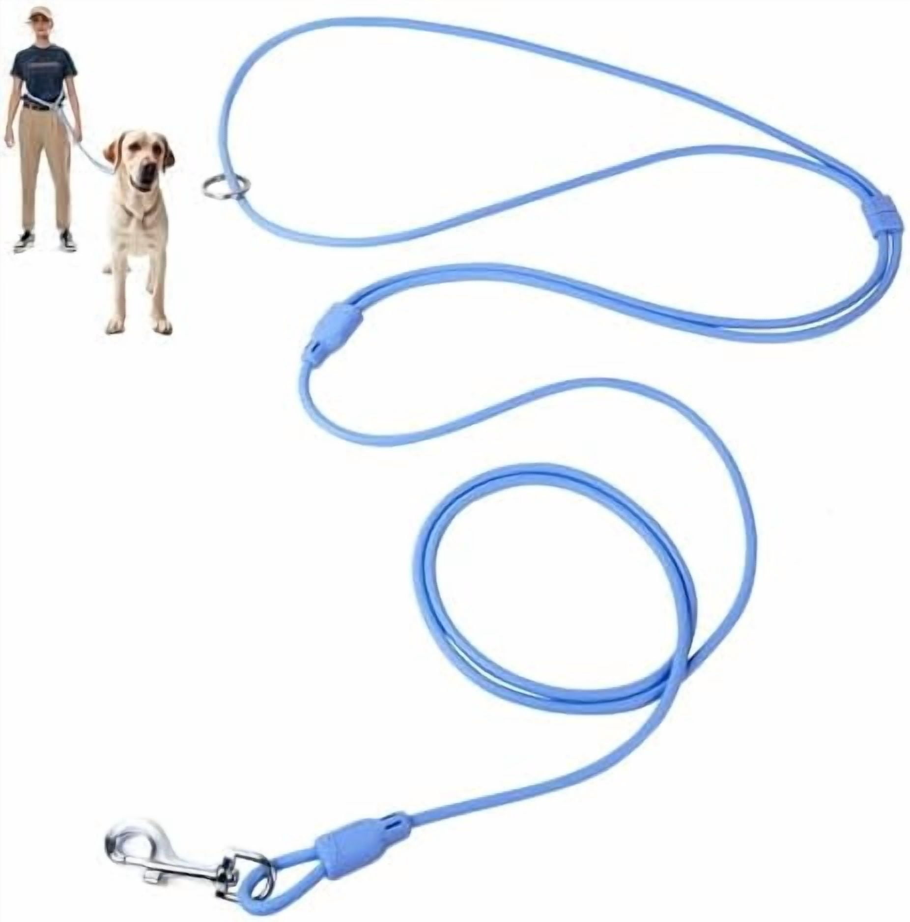 Hands Free Dog Leash for Small Dogs, Adjustable Crossbody/Waist Leash for Small/Medium/Large Dogs, Waterproof Hands-Free Dog Leashes for Running, Walking & Training(S, Blue)