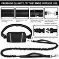 thumbnail image 1 of Hands Free Dog Leash, Waist Running Leash with Zipper, Walking Pouch for Medium Large Dogs, Dual Handle and Retractable Bungee for Training Jogging Hiking, 1 of 4