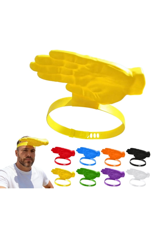 Hands Free Hand Shade Hat Palm Shaped Sun Visor With Adjustable Headband Funny 3D Visor Hand Shadow Hat Fun Sun Visor Palm Sized Sun Hat for Outdoor Activities