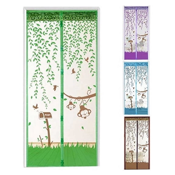 Hands-Free Magnetic Door Screen – Durable Soft Mesh Fly Screen, Anti Mosquito Bug Curtain for Door, Self Sealing Magnetic Closure, Fits Standard Doors