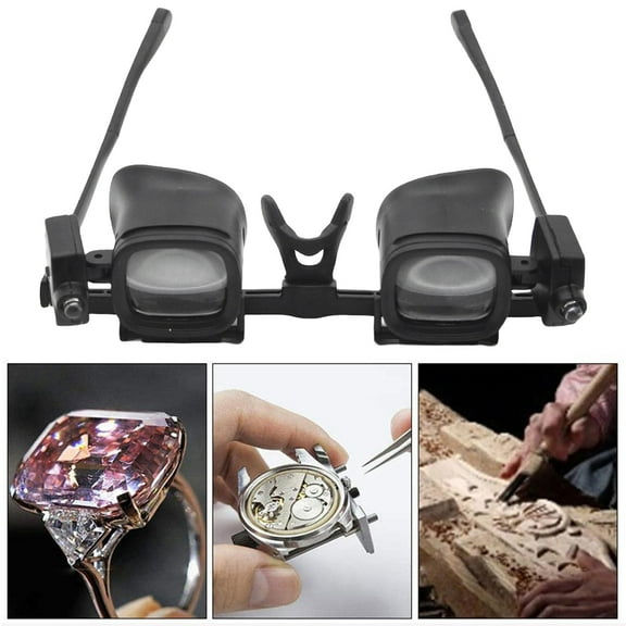 Hands Free Magnifying Glasses With LED Lights, Adjustable 6 Lenses Magnifier For Jewelry Watch Repair, Reading, Crafts