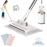 Hands-Free Multi-Purpose Flat Mop   Lazy Cleaning & Face Towel, 360 Rotating Fiber Lock Mini Mop for Wall Floor Bathroom Kitchen Cleaning